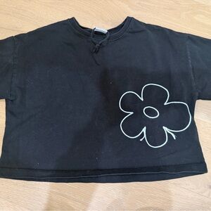 Black  ZARA Kids Shirt with Flower Design